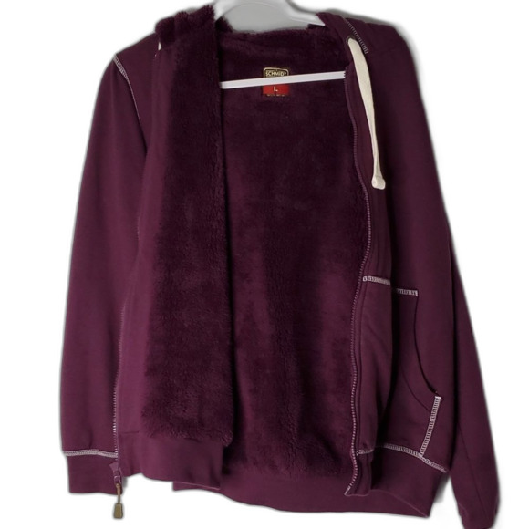 Schmidt Hoodie Purple Fleece inside Size Large - Picture 3 of 6